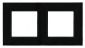 Aria ramka podwójna czarne szkło R-2UGC/32/25