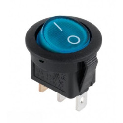 Łącznik okrągły niebieski 230V 6A do wbudow. podśw