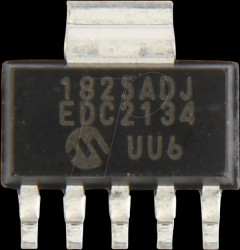 MCP1825T-ADJE/DC LDO regulator, Uin 2.6..6.0V, Uout 0.8..5.0V, SOT23-5