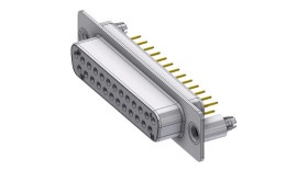 Deltron Connectors Złącze D-sub PCB DTS 25-pinowe Prosty 2.84 mm Pitch Otwór przelotowy Złoto na niklu Żeńskie
