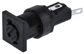 Oprawa bezpiecznikowa montowana w tablicach Montaż panelowy rozmiar: 5 x 20mm 10A 250V ac Lutowie Bulgin