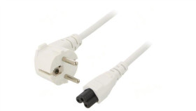 Kabel: 3X0,75Mm2, Cee 7/7 (E/F) Wtyk Kątowy,Iec C5 Żeński Lt-322+535 H05vv-F...