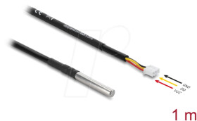 91386 Temperature sensor cable, DS18B20, 3 pin socket, 1 m