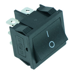 Rectangular On-On Rocker Switch DPDT 10A