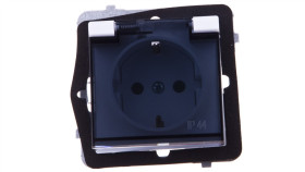 Sonata Gniazdo Bryzgoszczelne Z/U Schuko Ip44 Z Przesłonami Klapka...