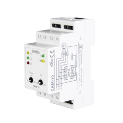 Cyfrowy czujnik kolejności faz i zaniku faz, 16A 2-Mod. nastawa czasu i progu zadziałania CKM-10 EXT10000266
