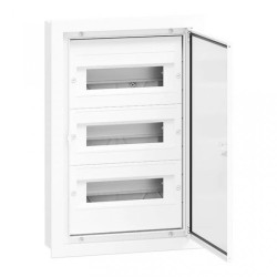 Rozdzielnica hermetyczna podtynkowa 3x12 drzwi aluminiowe IP54 DARP 36S Quiteline 9.312