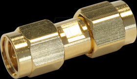 100024793 SMA connector male/male, gold-plated