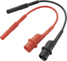VOLTCRAFT MS-10-BK Zestaw przewodów pomiarowych bezpiecznych złącze męskie, lamelkowe 4 mm zaciski szczękowe 10.00 cm cz