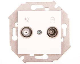 Karre Gniazdo Tv-Sat Końcowe, Kolor Biały / 90963685