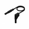Przewody do miernika silikonowe bananek kątowy 4mm czarny 1m MLSSILWG100/1 HIRSCHMANN