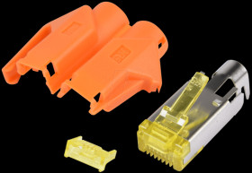 H7642.10 Hirose RJ45 connector Cat-6a, TM31, orange