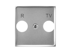 ARIA Pokrywa gniazda RTV końcowe srebro PGPA-UK/18 OSPEL