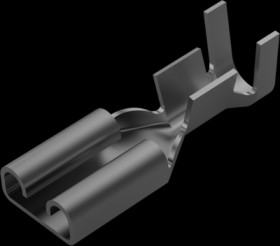 Uninsulated flat plug sleeve, 4.75 x 0.51 mm, 0.51 to 1.31 mm², AWG 20 to 16, brass, tin-plated, 170038-2