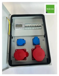 Metalowa rozdzielnica ścienna z licznikiem elektrycznym IP54 CEE 32A 16A 2x230V 94H-4