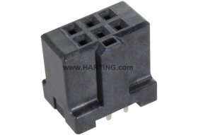 Listwa stykowa PCB 6-pinowe 09195 raster: 2.54 mm Prosty 2-rzędowe HARTING Do montażu na płytce drukowanej 1000 V W