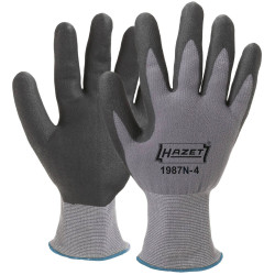 Hazet 1987N-4 Protective Glove Micro-Foam Coating Flexible &amp; Durable
