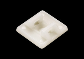 Mounting base, PA, natural, self-adhesive, (L x W x H) 19 x 19 x 5 mm, BYB-5-12H0179