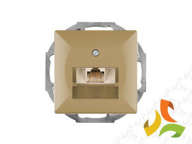 PERŁA Gniazdo komputerowe-telefoniczne (uniwersalne) złoto metalik GTP-10P LSA ABEX