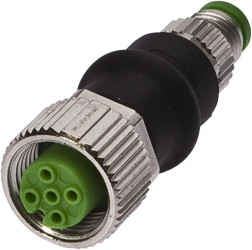 VK000037, Adapter, M12 żeński 3pin prosty, M8 męski 3pin prosty, 24V, -25-85C, IP67
