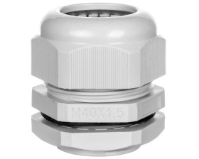 Dławnica kablowa M40x1,5 IP68 poliamidowa jasnoszara EM4740M
