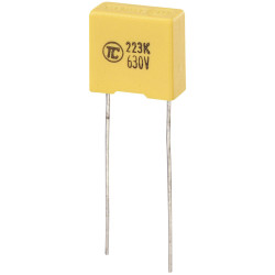 TRU COMPONENTS 450196 MKS thin film capacitor Radial lead 0.022&#xB5;F 630VDC 5% 10mm