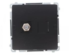 Simon Basic Gniazdo antenowe typu F pojedyncze (moduł) czarny BMAF1.01/49