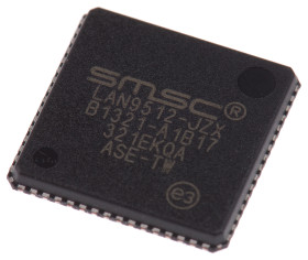 Microchip Sterownik Ethernet LAN9512-JZX QFN 100 Mbps USB 2.0, Ethernet 3.3 V 64-pinowy