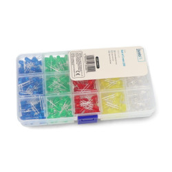 Zestaw diod LED 5mm - justPi - 500szt. + organizer