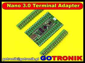Atmega328P Nano 3.0 CH340 USB + terminal adapter (do przylutowania)