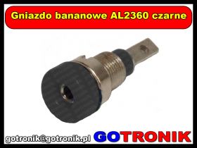 Gniazdo bananowe AL2360 czarne
