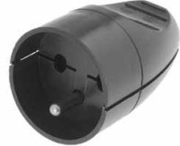 GAC250PL-CKB Gniazdo 250V - standard PL - 3 biegunowy, czarny 16A - na kabel