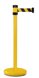 Słupek taśmy długość taśmy 2m Słupek odgradzający Ø 51mm Żółty