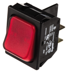 Przełącznik kołyskowy Wł.-wył. podświetlany 10 A DPST Czerwony TE Connectivity