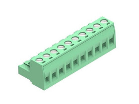 5.08MM EURO PLUG RA GRN 10CKT