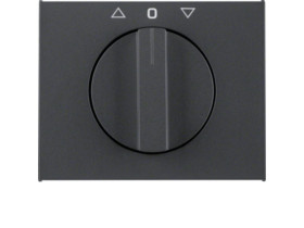 BERKER K.1 Płytka czołowa z pokrętłem do wyłącznika żaluzjowego obrotowego antracyt mat lakier 1077710600 HAGER