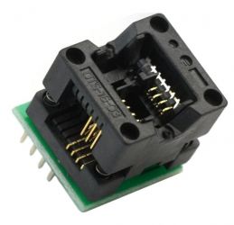 Adapter SO8-->DIL8 ZIF dla pamięci szeregowych i uP (SO8 150mil)