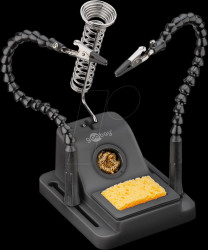 76561 PCB holder, with 2 flexible arms, soldering iron holder