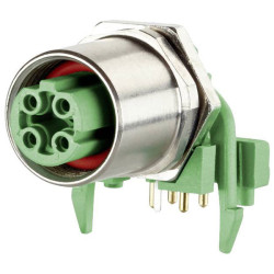 Metz Connect MMT471A115 PCB Socket 4-Pin M12 D-Coded 90&#xB0; IP67 Railway