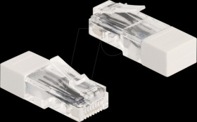 67185 RJ45 plug with terminating resistor 120 Ohm white