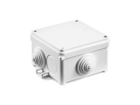 Puszka naścienna N80x80 88x88x55 mm z dławnicami bezhalogenowa samogasnąca UV IP55 biała 35110206 SIMET