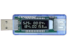 Tester USB KWS-V20 OLED 4-20V 0-3A 0-99h 0-99999mAh