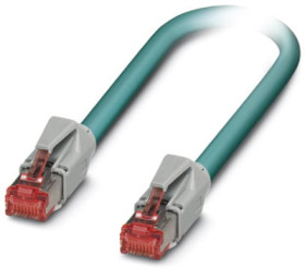 Network cable, RJ45 plug, straight to RJ45 plug, straight, Cat 5, SF/UTP, PUR, 5 m, blue, 1408952