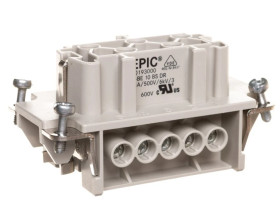 Wkład złącza 10P+PE żeński 16A 500V EPIC H-BE 10 BS 10193000