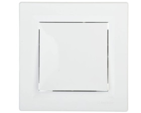 Przycisk Asfora pojedynczy zaciski śrubowe biały z ramką EPH0800321
