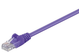 CAT 5e Kabel łączący, U/UTP, Fioletowy - Długość kabla 1 m