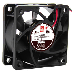 Wentylator osiowy 12 V DC DC 60 x 60 x 25mm 2.8W 39.1m³/h 33dB 230mA