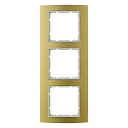 Berker B.3 Ramka 3-krotna złoty/śnieżnobiały 10133046