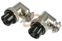 MIKROFONOWE GNIAZDO 5 PIN NA KABEL KĄTOWE SKRĘCANE