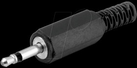 Jack plug, 2.5 mm mono with bend protection